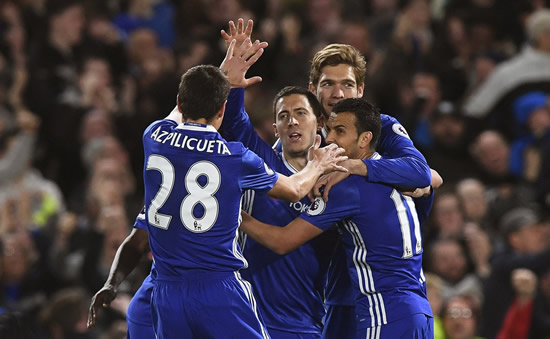 Chelsea FC 2 - 1 Manchester City: Eden Hazard double keeps Chelsea on the march with win over Manchester City