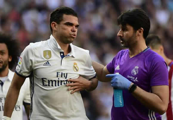 Real Madrid dealt Pepe injury blow as defender suffers broken ribs