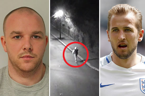 Chilling CCTV shows sicko grab woman he raped before marrying Harry Kane's pregnant cousin