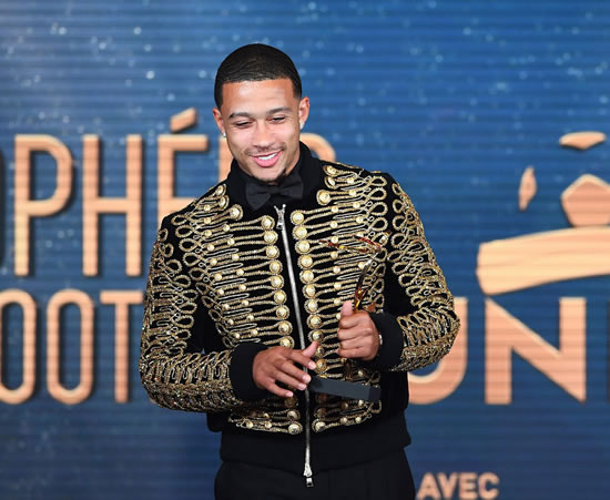 Memphis Depay: Lyon star wears very dodgy jacket to awards ceremony