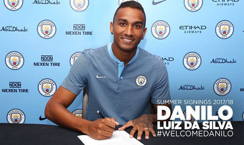 Man City confirm £26.5m signing of Real Madrid right-back Danilo