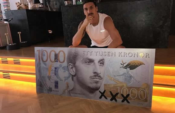 Zlatan Ibrahimovic Has Been Immortalised On Swedish Money