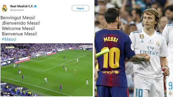 Real Madrid announce Messi after social media accounts hacked