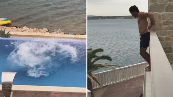 Mats Hummels criticised for daredevil balcony jump