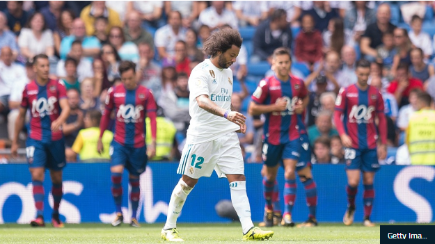 REAL MADRID 1 LEVANTE 1: ZIDANE ROTATIONS FAIL, MARCELO SENT OFF AS CHAMPIONS DRAW AGAIN