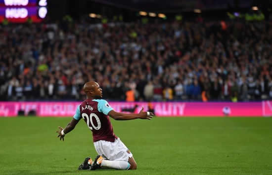 West Ham United 2 - 0 Huddersfield Town: Slaven Bilic's Hammers up and running in league with victory over Huddersfield