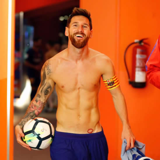 Lionel Messi has a new tattoo of his wife Antonella Roccuzzo's lips… next to the Barcelona superstar's GROIN