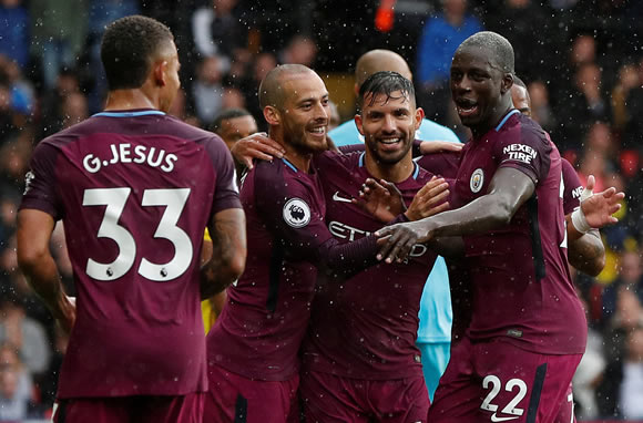 Watford 0 - 6 Manchester City: Hat-trick for Sergio Aguero as Manchester City hit Watford for six