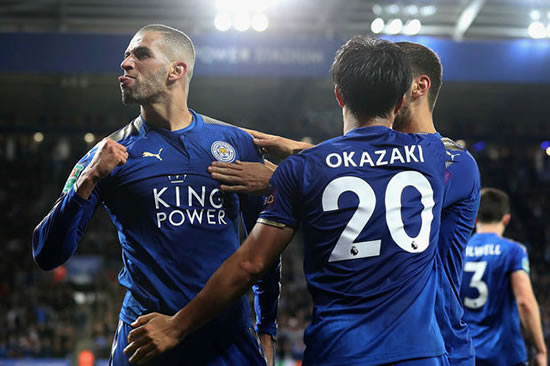 Leicester 2 Liverpool 0: Shinji Okazaki and Islam Slimani knock Reds out of Carabao Cup