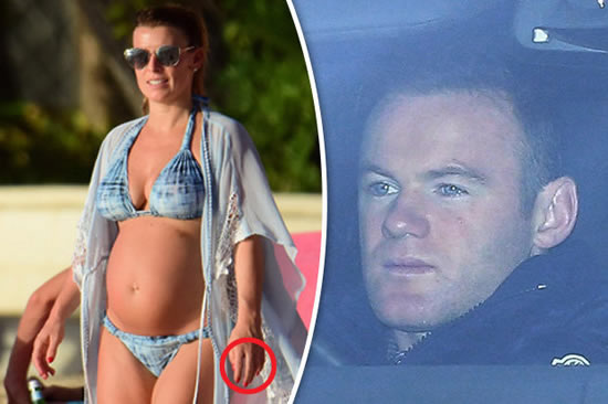 Glum-looking Rooney spends birthday alone as Coleen on hols without ring