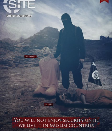 ISIS release another threatening poster featuring beheaded Lionel Messi and Neymar as a hostage