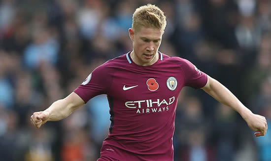 Kevin De Bruyne claims Man City players can score with their EYES CLOSED