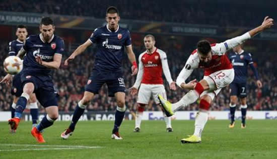 Arsenal 0 - 0 Crvena Zvezda: Draw sees Gunners into last 32
