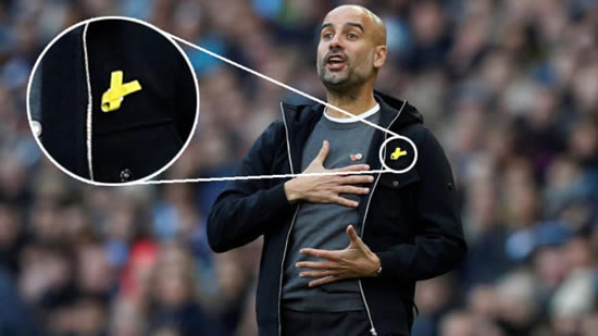 Guardiola wears yellow ribbon in support of imprisoned Catalan politicians