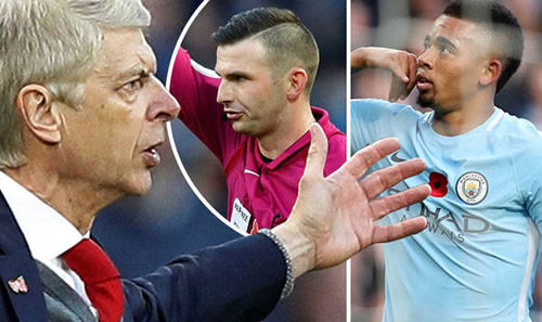 Arsenal manager Arsene Wenger BLASTS referee in stinging attack after Man City defeat