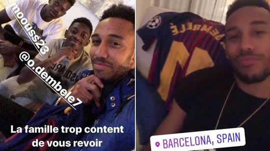 Dembele and Aubameyang: A reunion in Barcelona