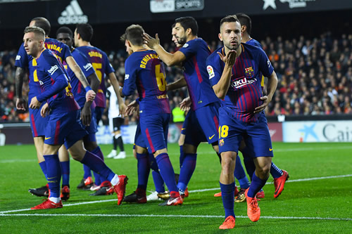 Valencia 1 - 1 Barcelona: Barcelona overcome Messi 'ghost goal' to draw at title rivals Valencia