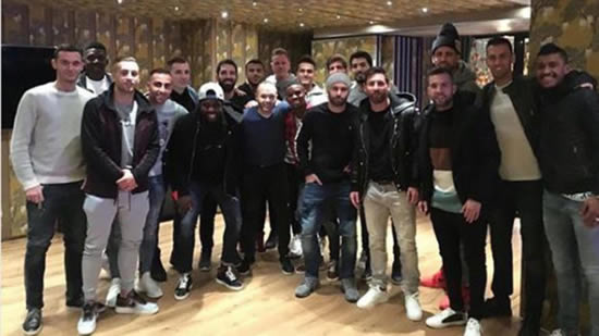 The Barcelona squad go out for dinner