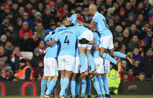 Manchester United 1 - 2 Manchester City: Premier League leaders Manchester City open up 11-point gap after derby triumph