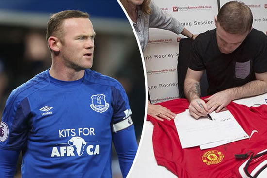 Everton star Wayne Rooney takes on CRIME as signature busts criminal