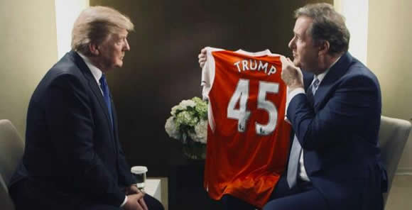 'He'd build a strong defensive wall' - Morgan invites Trump to be Arsenal manager!