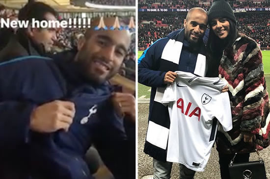 'COYS' Lucas Moura and wife celebrate Spurs lead at Wembley in ECSTATIC footage