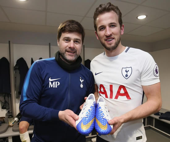 Harry Kane gifted personalised Nike boots and Tottenham shirt for hitting 100 Premier League goals