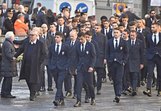 Davide Astori funeral: Italian football pays its respects to tragic Fiorentina captain