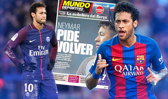 Neymar stuns PSG and Real Madrid by holding talks with Barcelona over sensational return