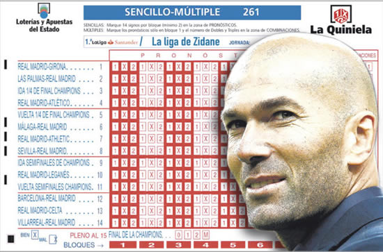 Zidane wants to end the season with a perfect 15