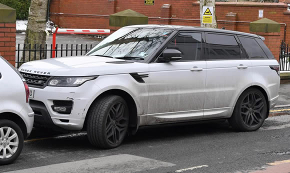 Has Alexis Sanchez lost his drive? Under-fire Manchester United striker returns from restaurant to a smashed-up Range Rover