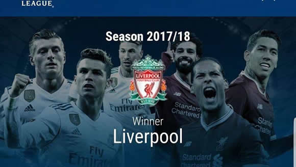 UEFA mistakenly make Liverpool the Champions League winners