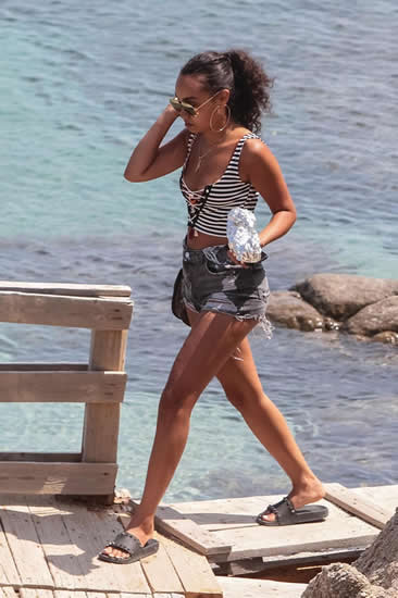 Andre Gray suns himself alongside stunning Little Mix star girlfriend Leigh-Anne Pinnock on Greek getaway