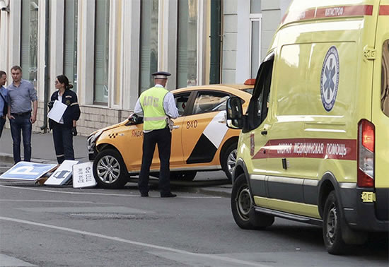 World Cup taxi crash: Cab ploughs into Mexico fans in Moscow injuring EIGHT