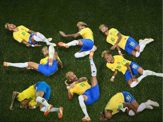A Brazilian bar is offering free shots every time Neymar falls over against Serbia