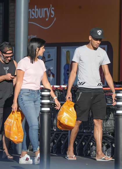 Liverpool new-boy Fabinho pops to Sainsbury's with wife Rebeca Tavares as he prepares for his first Reds training session