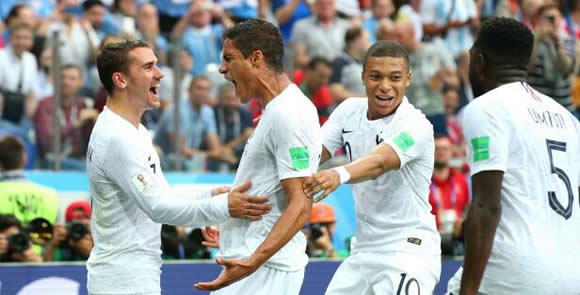 Uruguay 0 France 2: Varane and Griezmann send Les Bleus through
