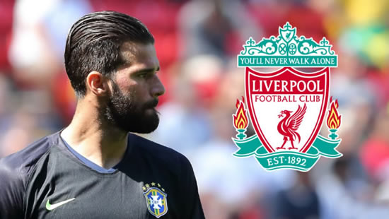 Liverpool complete record £65m signing of Alisson from Roma