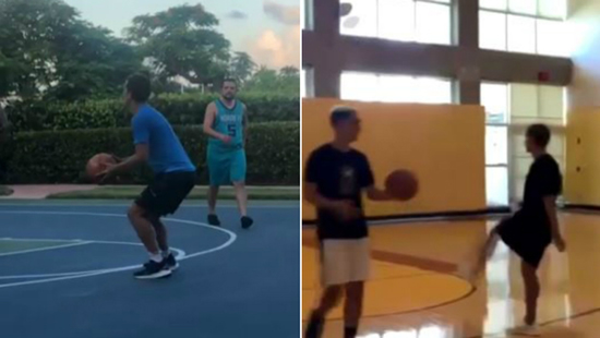 Griezmann isn't only good at football, he can play basketball too