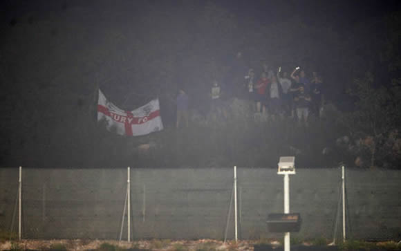 England fans forced to watch Croatia bore draw from hill after being BANNED from stadium