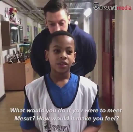 Mesut Ozil leaves young supporter absolutely gobsmacked with Christmas surprise