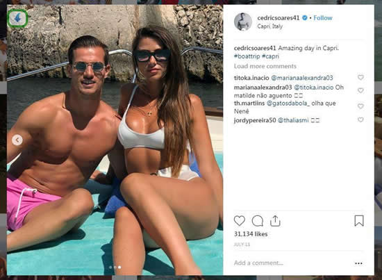 SAINT'S A SINNER Engaged Southampton star Cedric Soares caught sending saucy sexts to TWO nightclub dancers
