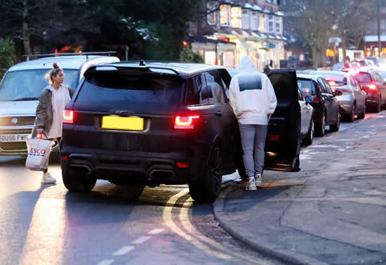 Luke Shaw risks picking up a parking ticket by leaving £120,000 Range Rover on double yellows