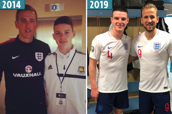 Declan Rice shares incredible throwback snap with Harry Kane from 2014 after starring for England alongside him