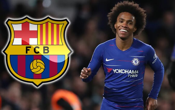Barcelona plot summer swoop for Chelsea ace Willian after two failed transfer attempts