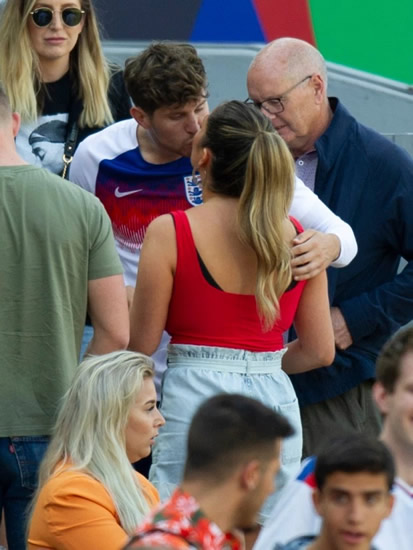 England's John Stones puts on loved-up display with his new girlfriend after dressing room jibes