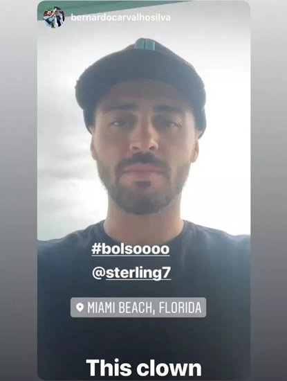 Raheem Sterling 'declares war' on Man City pal Bernardo Silva for mocking his running style in cheeky video