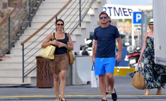 Frank Lampard enjoys break from Chelsea speculation as he suns himself in St Tropez with wife Christine
