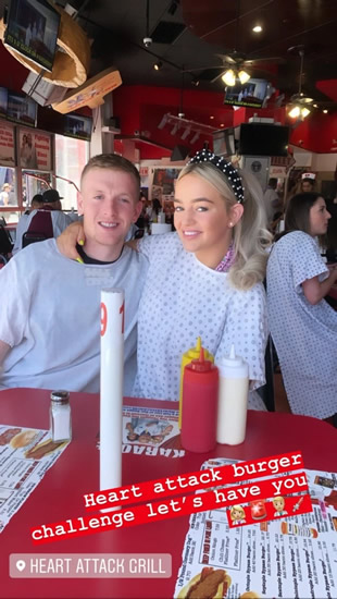 England keeper Pickford and fiancee Megan risk SPANKINGS by dining at 'abusive' Vegas restaurant where diners are punished for leaving food