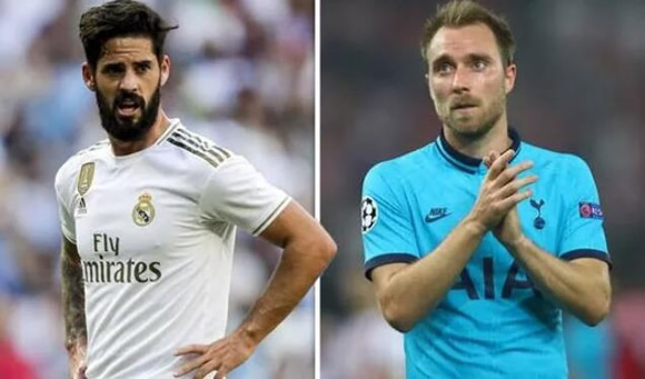 Tottenham favourites to sign Isco in January if Real Madrid move for Christian Eriksen